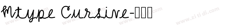 Mtype Cursive字体转换